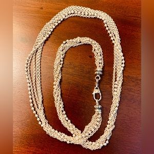 LAGOS jewelry sterling silver multi-stand/lobster claw necklace